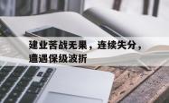 半岛体育官方网站-建业苦战无果，连续失分，遭遇保级波折